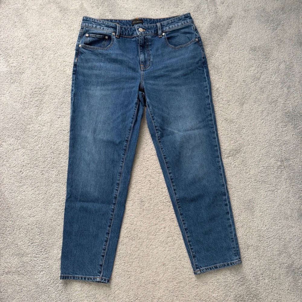 Talbots Dark Wash High Rise Straight Leg Jeans, Size 8